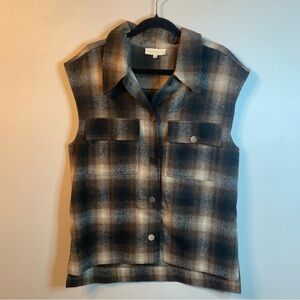 Melloday Wool Blend Brown Vest M